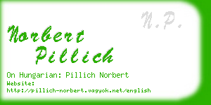 norbert pillich business card